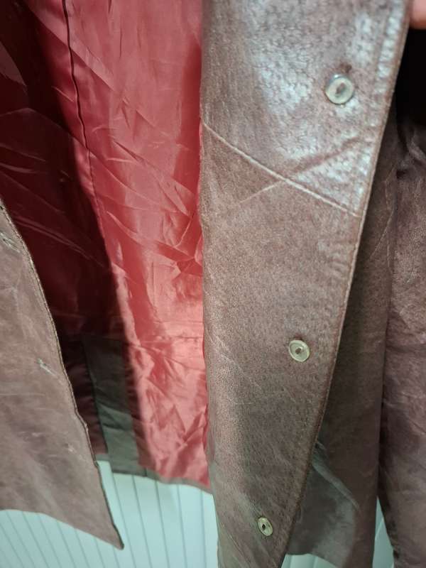 Vintage Burgundy Leather Jacket - Ladies Size S - Stunning Slim fit