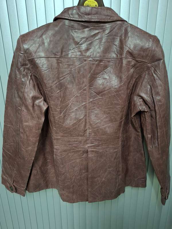 Vintage Burgundy Leather Jacket - Ladies Size S - Stunning Slim fit