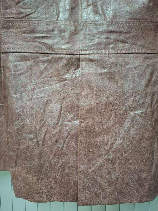 Vintage Burgundy Leather Jacket - Ladies Size S - Stunning Slim fit