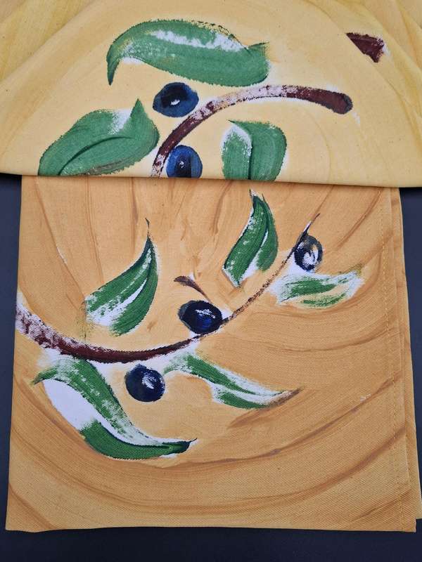 Hand Painted Cotton Napkins x 6 by Carole Nevin - Vibrant Colours