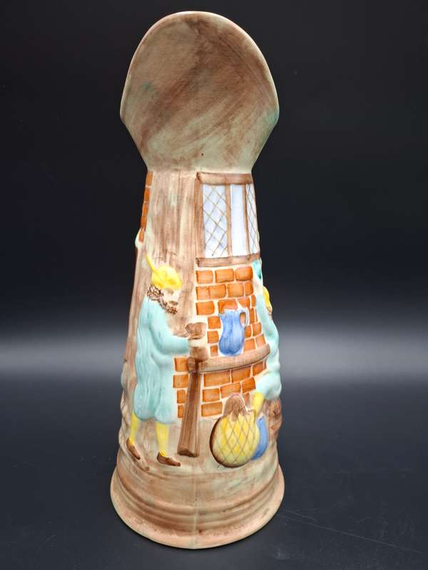 Vintage Hand Painted Burslem Jug / Ewer - Great Condition - 28cm high - H.G Wood Ltd, England