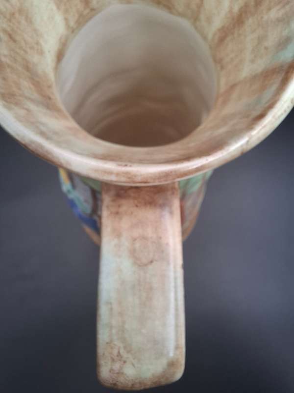 Vintage Hand Painted Burslem Jug / Ewer - Great Condition - 28cm high - H.G Wood Ltd, England