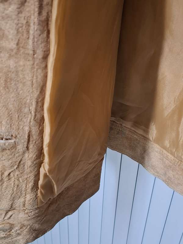 Vintage Suede Jacket Fur Collar - Ladies Size S - great cut