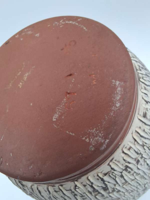 Vintage Mid Century Handmade West German Pottery vase with sgrafitto detail - excellent condition