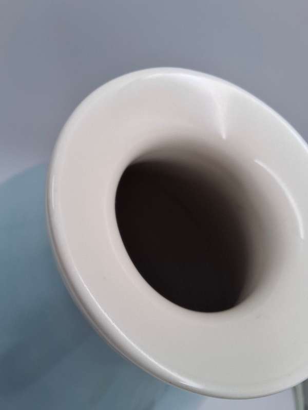 Tall Elegant Black & Light Blue Vase - glazed - Berlin KPM Vase - 40cm high