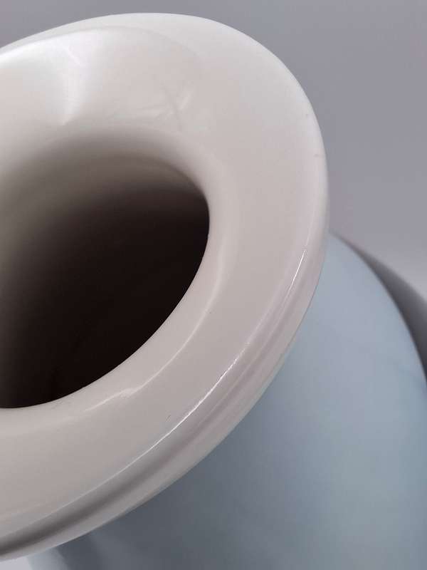 Tall Elegant Black & Light Blue Vase - glazed - Berlin KPM Vase - 40cm high