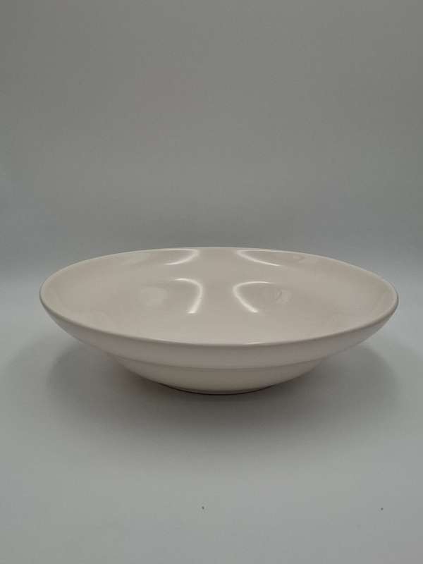 White Ceramic Salad Serving Bowl - Large - 35.5cm diameter - versatile use