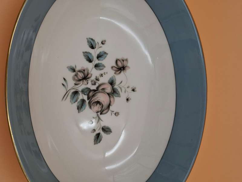 Vintage Royal Doulton Oval Serving Platter - Fine Bone China - Rose Elegans - perfect condition