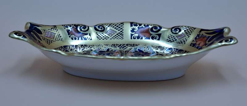 Vintage Royal Crown Derby Old Bone China - Oval Pin Dish