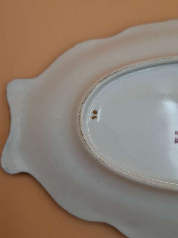 Vintage Royal Crown Derby Old Bone China - Oval Pin Dish