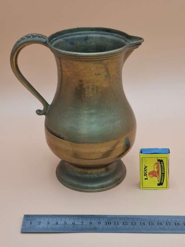 Vintage Belgian Messing Pitcher/Jug - Beautiful patina and versatile as Vase - 19cm High