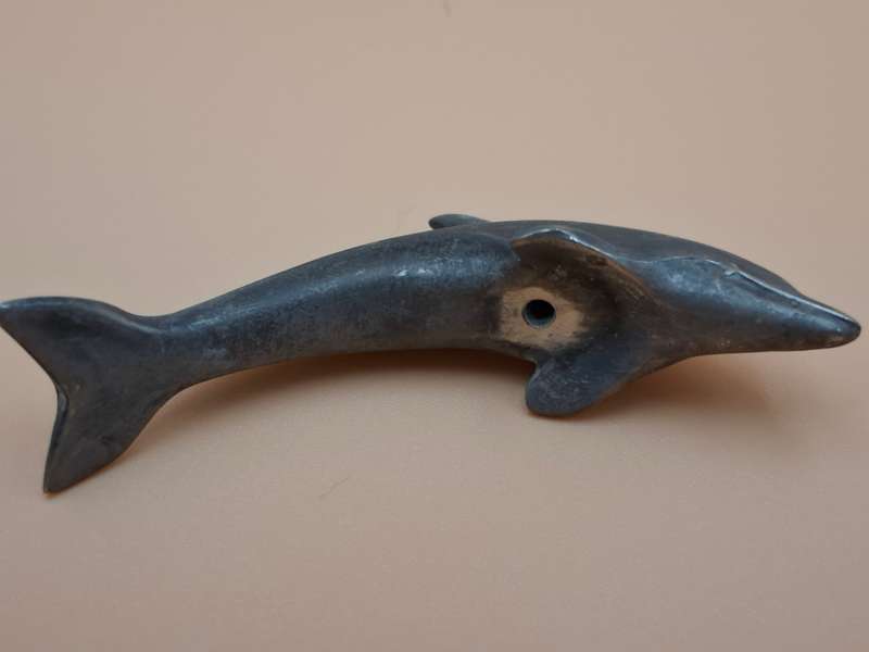 Vintage Pewter Dolphin Place Card Holders x 6