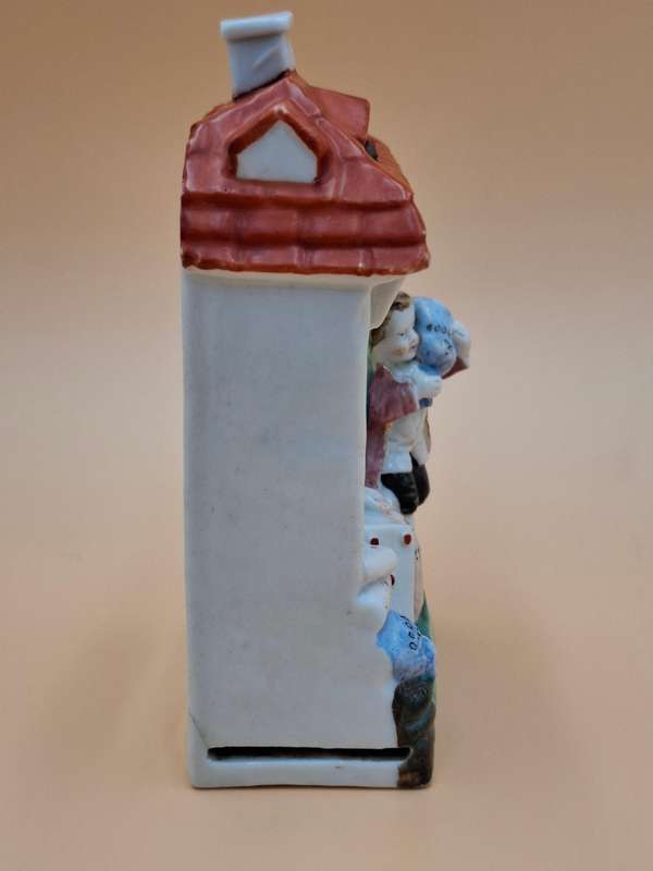 Vintage Ceramic Miniature Building - Savings Bank - Collectable
