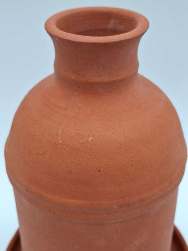 Terracotta Water Jug with Cup & Drip Tray - A Rustic match
