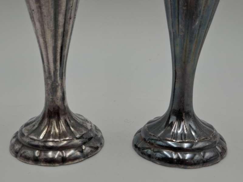 Vintage EP Lead Canada Salt & Pepper Shaker Dispensers - Solid and Elegant
