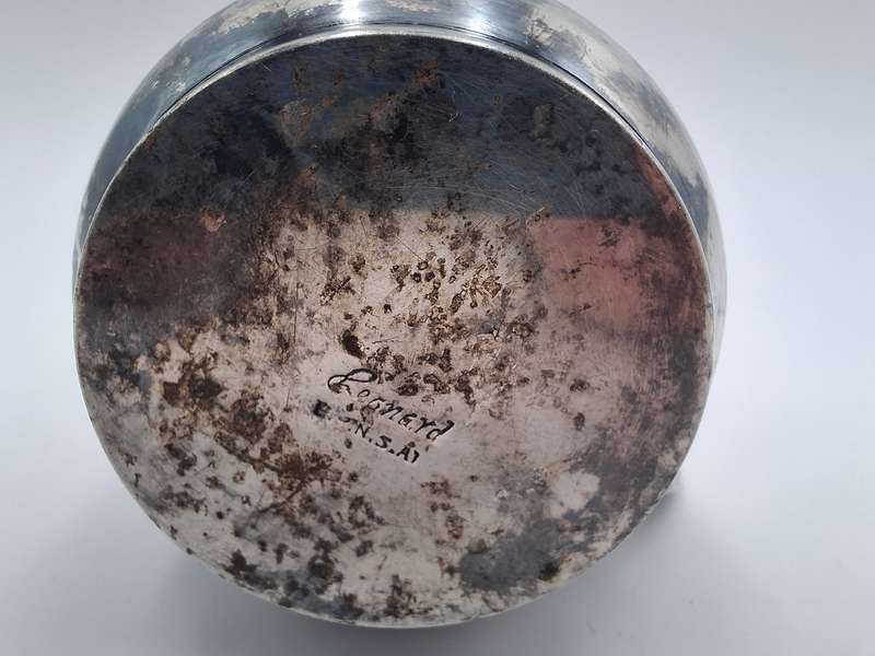 Vintage Leonard Silver Plated Baby Cup with aged Patina - 7CM H