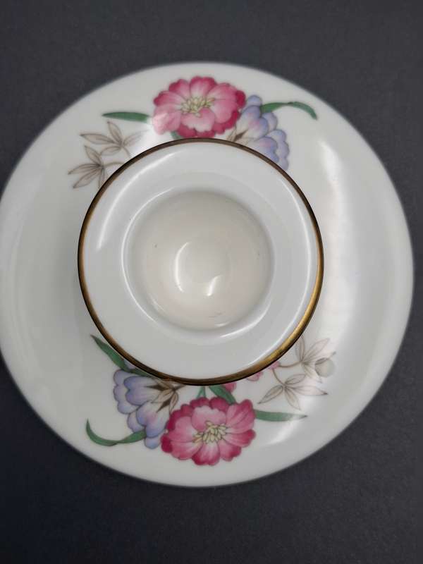 Vintage Wedgwood Bone China - Pair of Candle Sticks & a Pin Dish - Great Condition