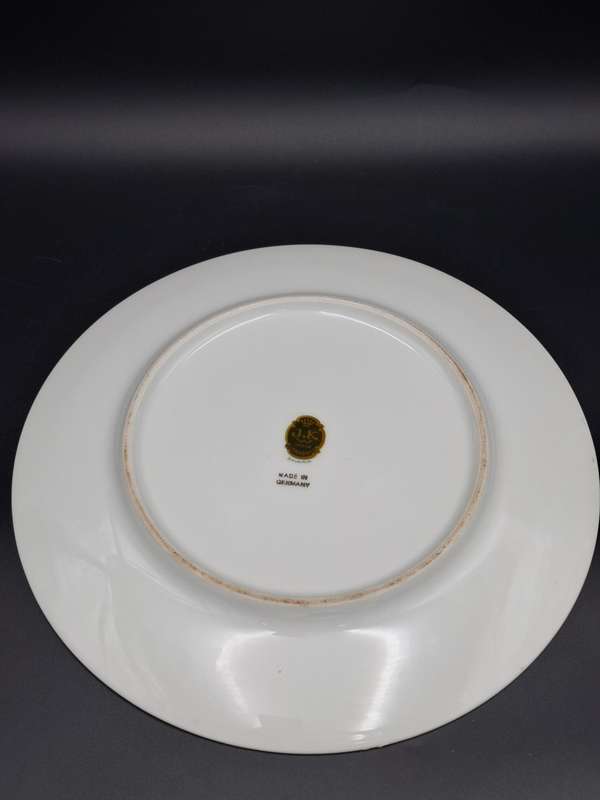Vintage Bavaria West Germany Fragonard Victorian Design Serving Plates - Pair - 28cm diameter