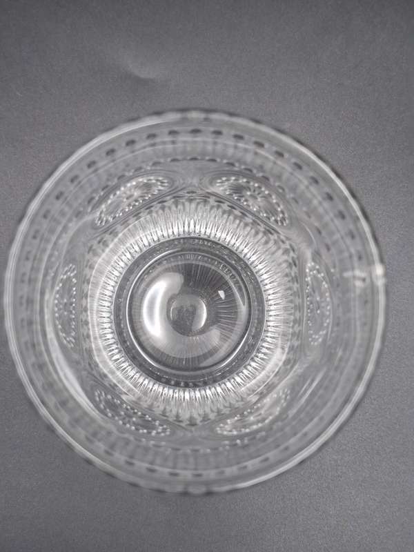 Vintage Mazeology Style Glass Pitcher & Single Glass - Embossed Sunflower Design Pressed Clear Glass