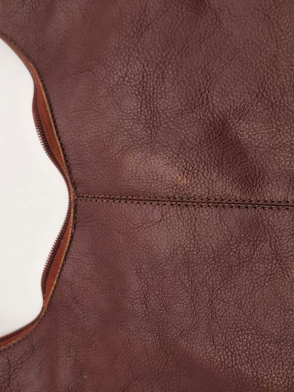 Vintage Burgundy Busby Leather Handbag - medium size - 33cm L