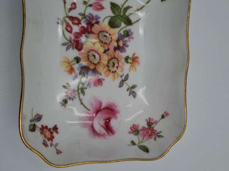 Vintage Royal Crown Derby English Bone China "Derby Posies" Small Dish with Gold Trim