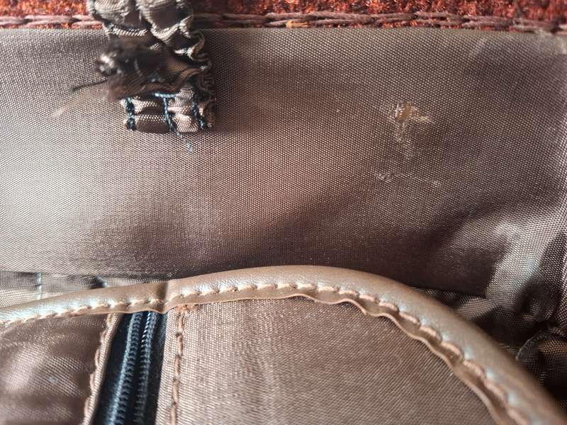 Vintage Skyway USA Rust Colour Tweed suitcase with Metal Clips & Brown Interior - Great Condition