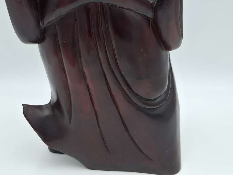 Vintage Happy Buddha - Beautiful Hand Carved in Rosewood - 45cm H - Excellent condition