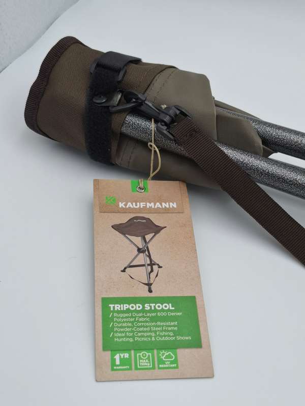 NEW - Kaufmann Tripod stool - for the outdoors camping or fishing  - 70cm L x 8cm W - per EACH
