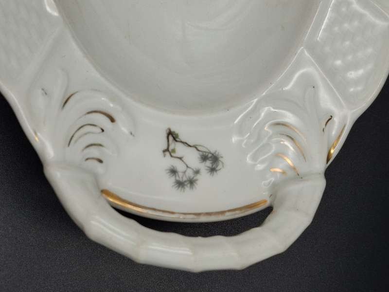 Rosenthal Bavaria Oval Serving Platter - Birds & Floral Design - beautiful Rope Themed Style Handles