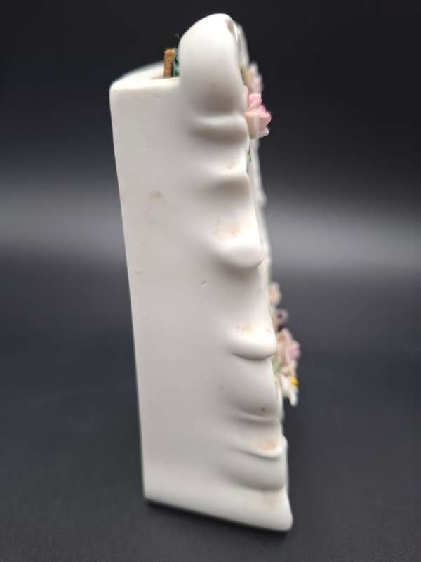 Vintage Ceramic Frame with Floral Design and Glass Inner Cover- Balboa Handmade