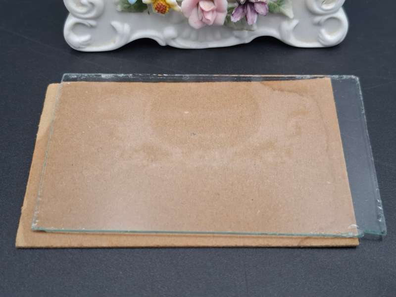 Vintage Ceramic Frame with Floral Design and Glass Inner Cover- Balboa Handmade