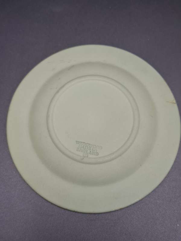 Wedgwood Ware Green & White Miniature Trio - Small Jug Saucer & Plate
