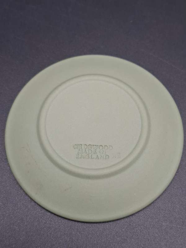 Wedgwood Ware Green & White Miniature Trio - Small Jug Saucer & Plate