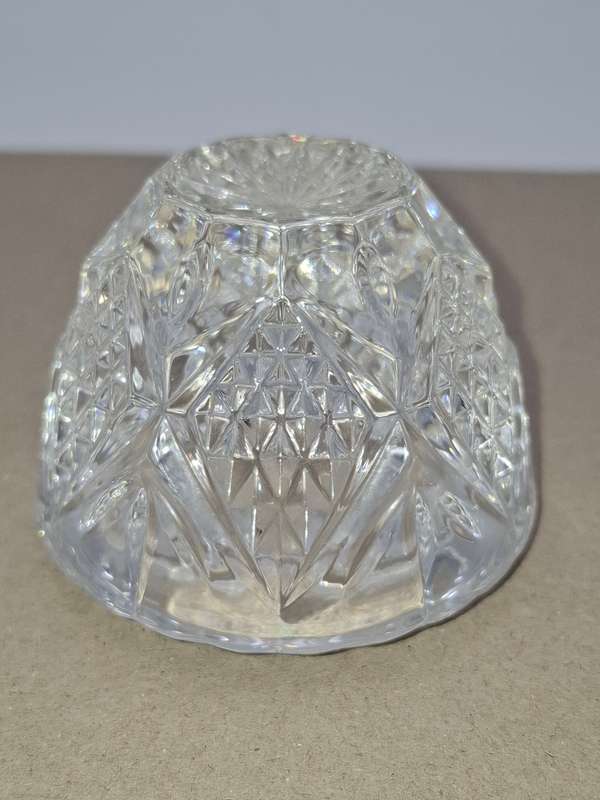 Vintage Crystal Pen Holder and Paperweight - stunning pair