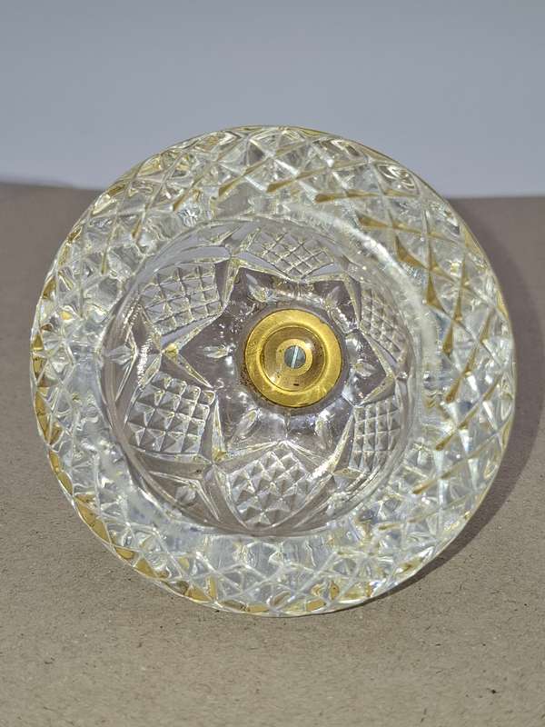Vintage Crystal Pen Holder and Paperweight - stunning pair