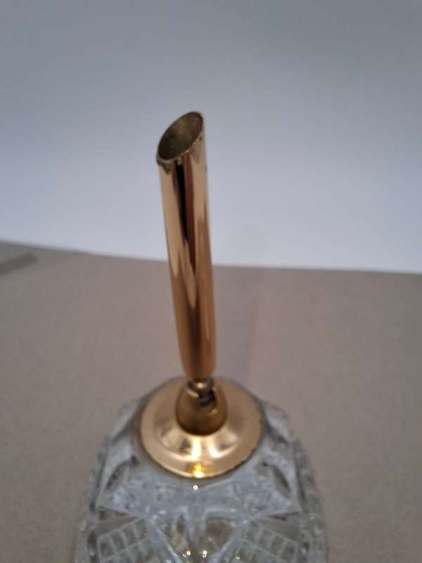 Vintage Crystal Pen Holder and Paperweight - stunning pair