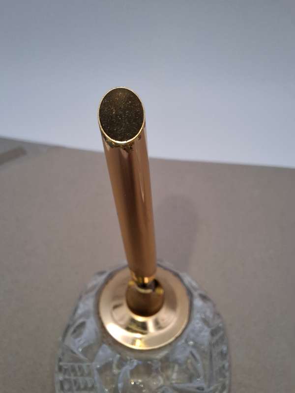 Vintage Crystal Pen Holder and Paperweight - stunning pair