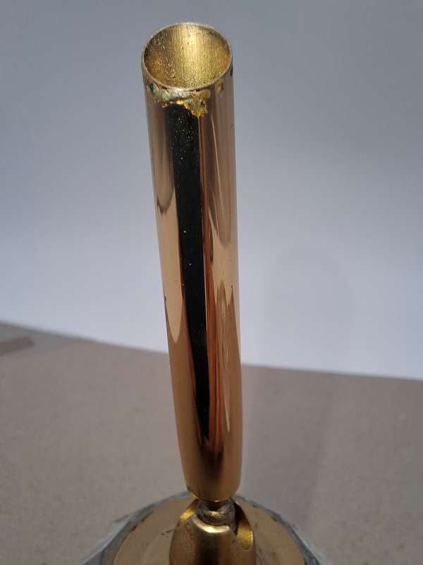 Vintage Crystal Pen Holder and Paperweight - stunning pair