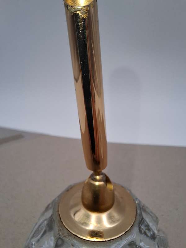 Vintage Crystal Pen Holder and Paperweight - stunning pair
