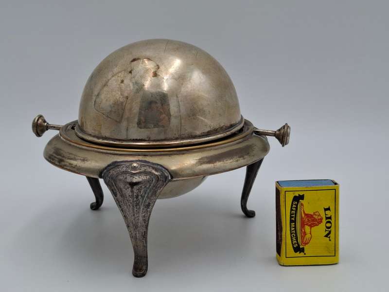 Vintage Silver Plated Butter Dish with Swivel Lid