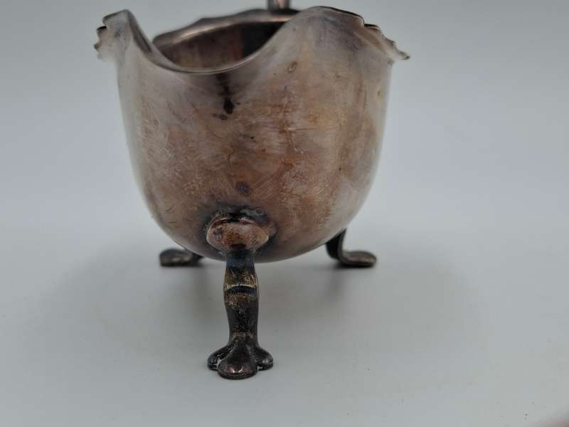 Vintage Silver Plated Gravy Boat - Patina with history