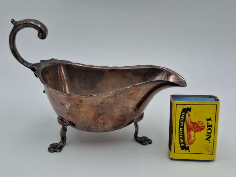 Vintage Silver Plated Gravy Boat - Patina with history