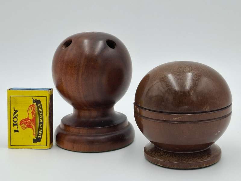 Vintage Stinkwood Pen holder & Trinket Holder