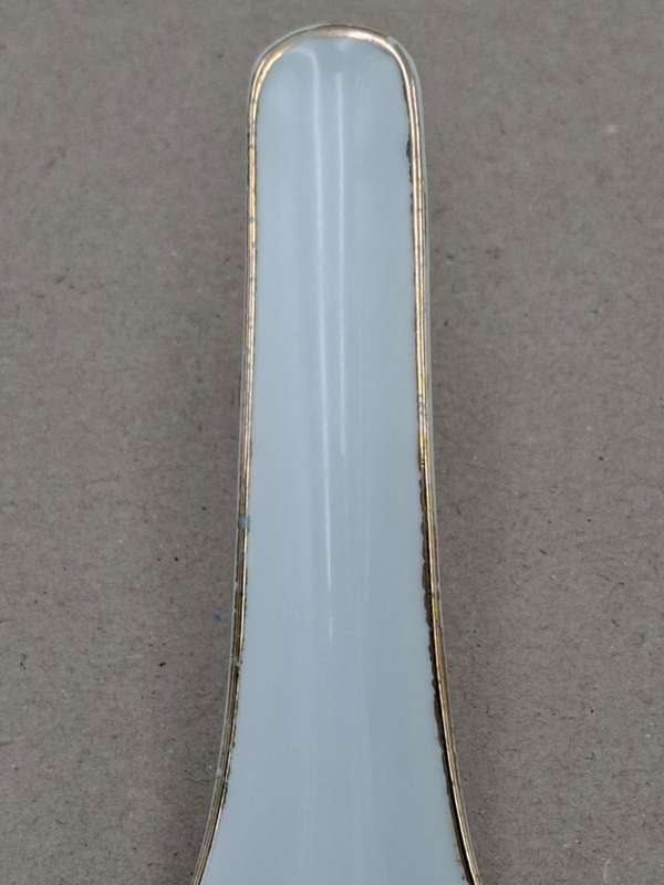 Vintage Chinese Liling Porcelain Rice/Soup Spoon - Pairs