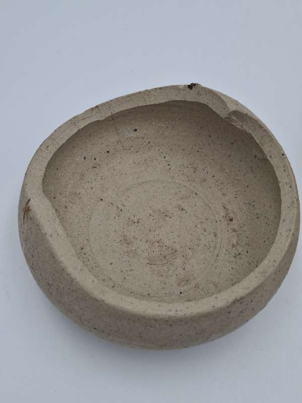 Rock Shaped Potpourri Rock - Lidded - Pottery Clay - Floral Design