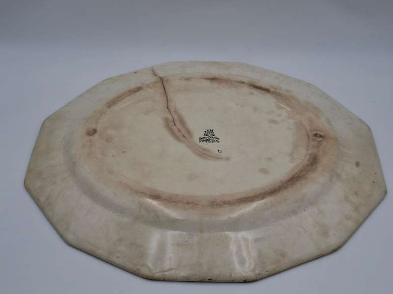 Antique Royal Doulton Meat Platter - Large with Botanical edge design - 46cm L x 37.5cm W