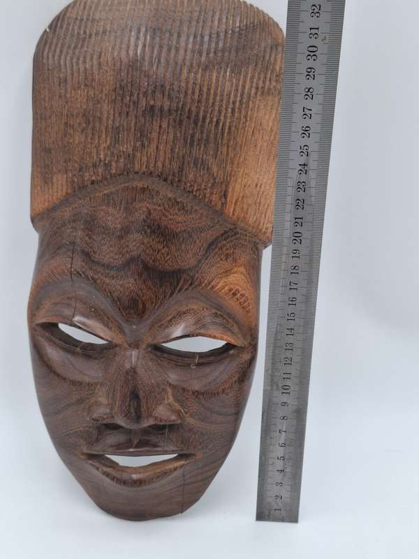 African Tribal Face Mask - Hand Carved - 35cm high
