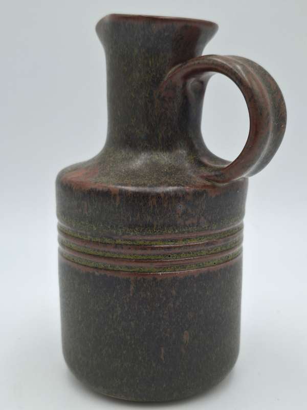 Vintage Pottery Jug - Deep Olive Green - For Olive Oil/Salad Dressing or Sauces