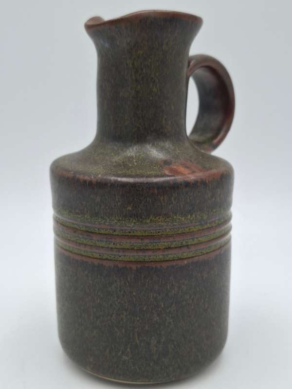 Vintage Pottery Jug - Deep Olive Green - For Olive Oil/Salad Dressing or Sauces