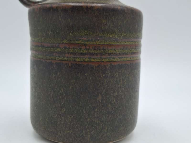 Vintage Pottery Jug - Deep Olive Green - For Olive Oil/Salad Dressing or Sauces